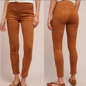 Anthropologie faux suede leggings